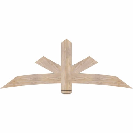 Ekena Millwork Alberta Smooth Timber Gable Bracket, Douglas Fir, 72"W x 27"H x 3 1/2"D x 5 1/2"F, 9/12 Pitch GBW072X27X0406ALB00SDF